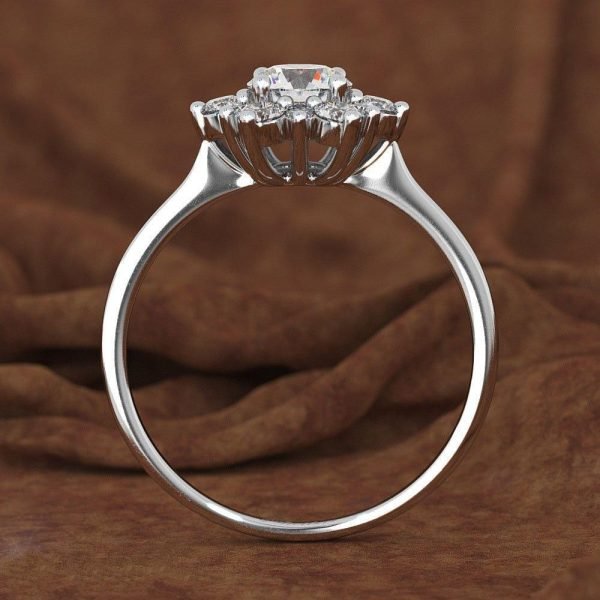 Snowflake Crystal Ring – Elegant Sparkle in Gold, Rose Gold & White Gold - Image 3