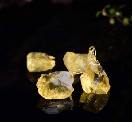 Crystal Pendant Necklace with Natural Citrine – Radiate Confidence, Energy, and Golden Warmth