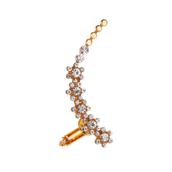 Single Crystal Ear Clip with Butterfly & Flower – Mystic Energy Jewelry for Confidence & Grace - Image 10