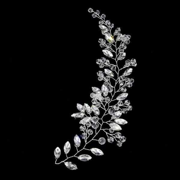 Lunar Blessing Crystal Hair Vine – White Aura Headdress for Goddess Vows and Awakening - Image 3