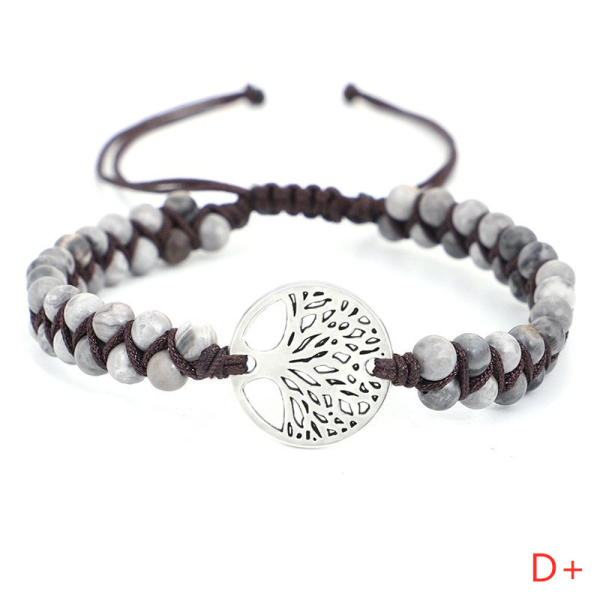 Woven Double Tree of Life Yoga Bracelet | Energy Balancing Twine & Natural Stone Elegance - Image 12