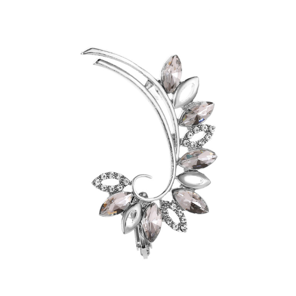 Single Crystal Ear Clip with Butterfly & Flower – Mystic Energy Jewelry for Confidence & Grace - Image 12