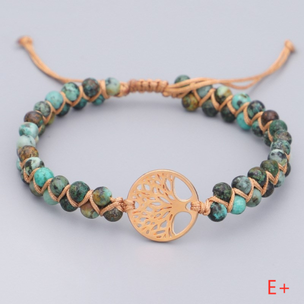 Woven Double Tree of Life Yoga Bracelet | Energy Balancing Twine & Natural Stone Elegance - Image 13