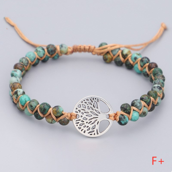 Woven Double Tree of Life Yoga Bracelet | Energy Balancing Twine & Natural Stone Elegance - Image 14