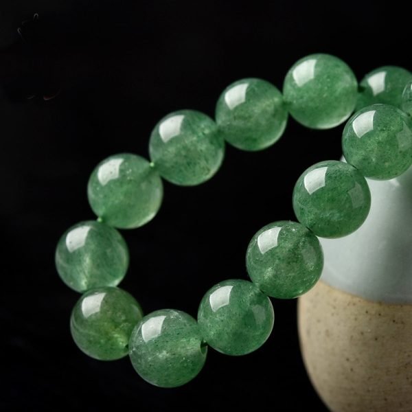 Green Strawberry Crystal Bracelet for Women – Radiate Calm, Style, and Rare Natural Energy - Image 2