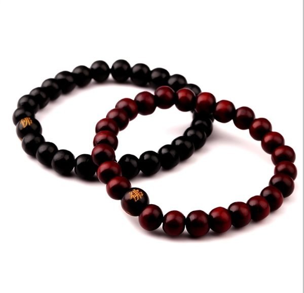 Natural Wooden Beaded Bracelet | Root Chakra Buddha Totem Jewelry