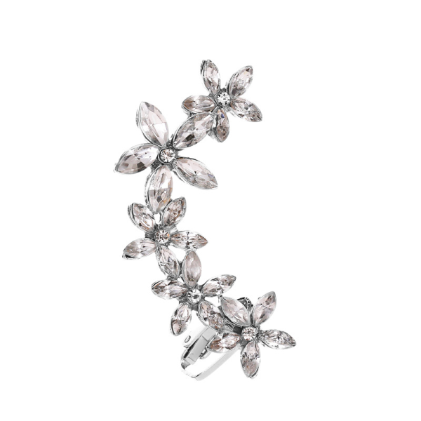 Single Crystal Ear Clip with Butterfly & Flower – Mystic Energy Jewelry for Confidence & Grace - Image 15
