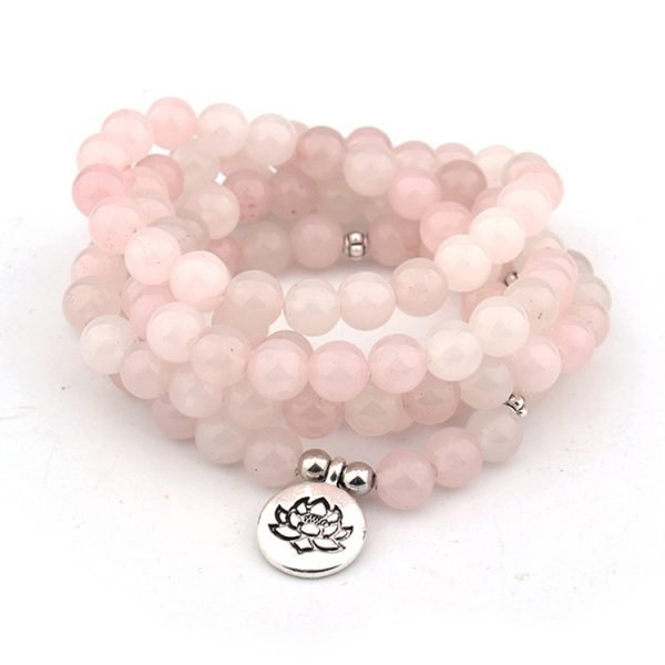 Natural Stone Powder Crystal Yoga Bracelet | Buddha Protection & Timeless Aesthetic