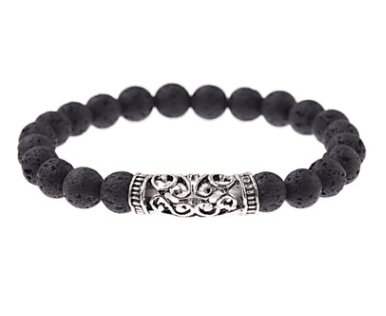 Fortune Protection Beaded Bracelet  |  Spiritual Lava Energy Beads × Vintage Alloy Totem Symbol
