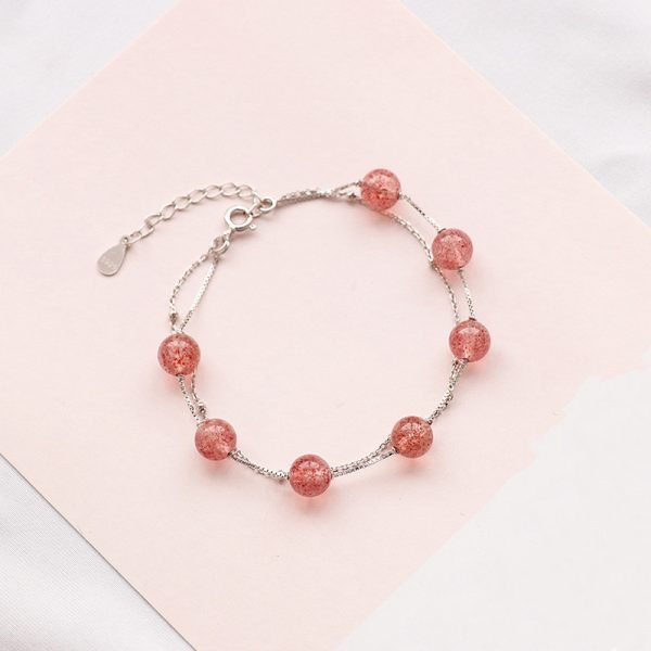 Strawberry Quartz Love Attraction Bracelet – Manifest Romance & Soulmate Energy - Image 2