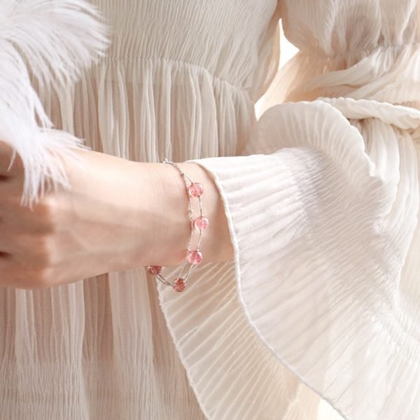 Strawberry Quartz Love Attraction Bracelet – Manifest Romance & Soulmate Energy - Image 4