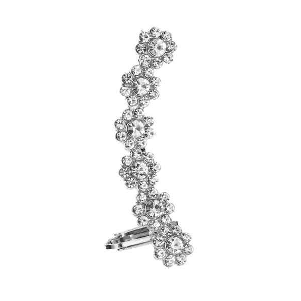 Single Crystal Ear Clip with Butterfly & Flower – Mystic Energy Jewelry for Confidence & Grace - Image 16