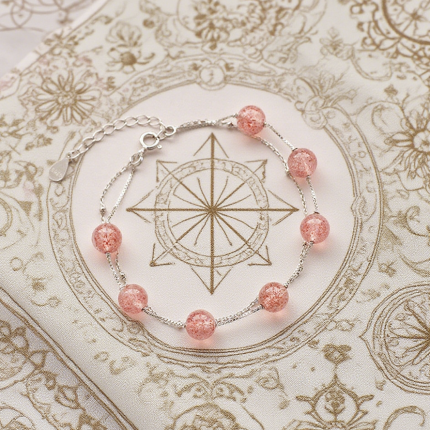 Strawberry Quartz Love Attraction Bracelet – Manifest Romance & Soulmate Energy