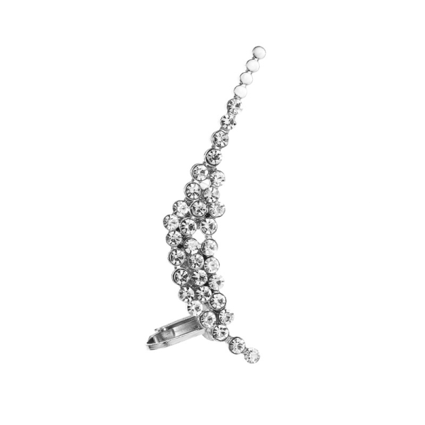 Single Crystal Ear Clip with Butterfly & Flower – Mystic Energy Jewelry for Confidence & Grace - Image 17