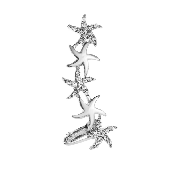 Single Crystal Ear Clip with Butterfly & Flower – Mystic Energy Jewelry for Confidence & Grace - Image 18