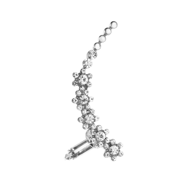 Single Crystal Ear Clip with Butterfly & Flower – Mystic Energy Jewelry for Confidence & Grace - Image 20