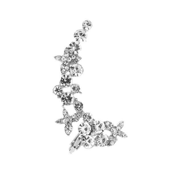 Single Crystal Ear Clip with Butterfly & Flower – Mystic Energy Jewelry for Confidence & Grace - Image 21