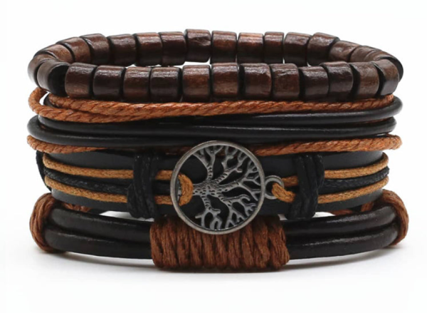 Earthbound Elegance: Vintage Braided Leather Bracelet for Grounding, Strength, and Timeless Masculine Style - Image 27