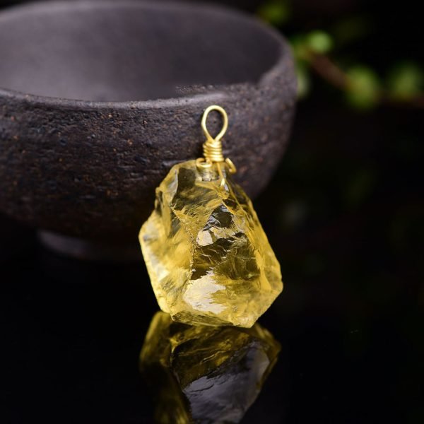 Crystal Pendant Necklace with Natural Citrine – Radiate Confidence, Energy, and Golden Warmth - Image 4