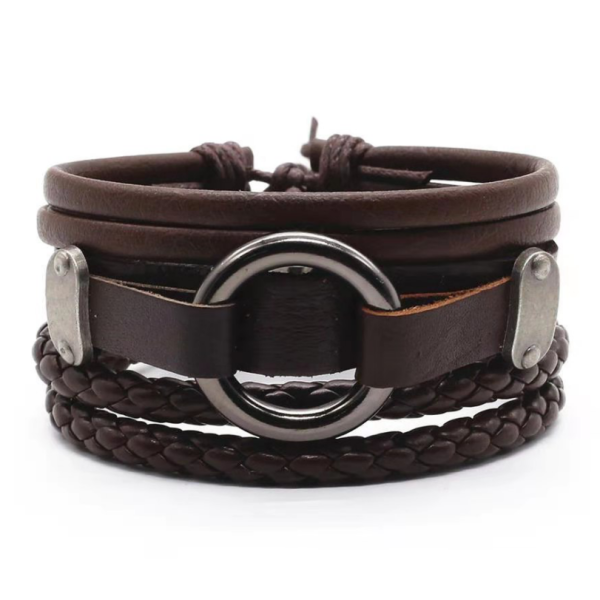Earthbound Elegance: Vintage Braided Leather Bracelet for Grounding, Strength, and Timeless Masculine Style - Image 3