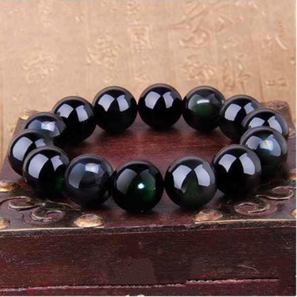 Natural Rainbow Eye Obsidian Bracelet | Aura Protection × Inner Vision × Spiritual Strength - Image 2