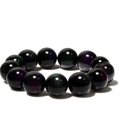 Natural Rainbow Eye Obsidian Bracelet | Aura Protection × Inner Vision × Spiritual Strength