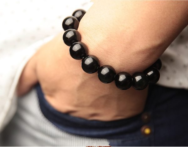 Natural Rainbow Eye Obsidian Bracelet | Aura Protection × Inner Vision × Spiritual Strength - Image 3