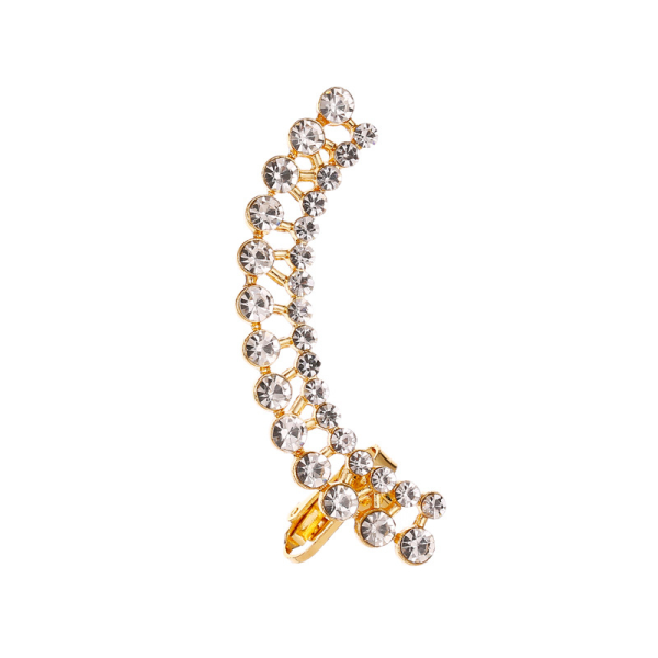 Single Crystal Ear Clip with Butterfly & Flower – Mystic Energy Jewelry for Confidence & Grace - Image 3