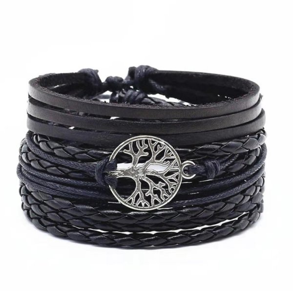 Earthbound Elegance: Vintage Braided Leather Bracelet for Grounding, Strength, and Timeless Masculine Style - Image 4