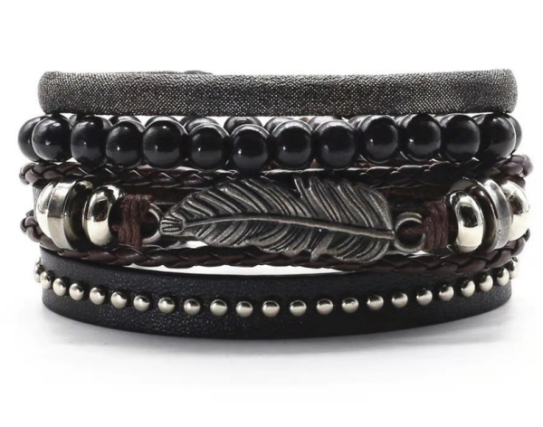 Earthbound Elegance: Vintage Braided Leather Bracelet for Grounding, Strength, and Timeless Masculine Style - Image 5