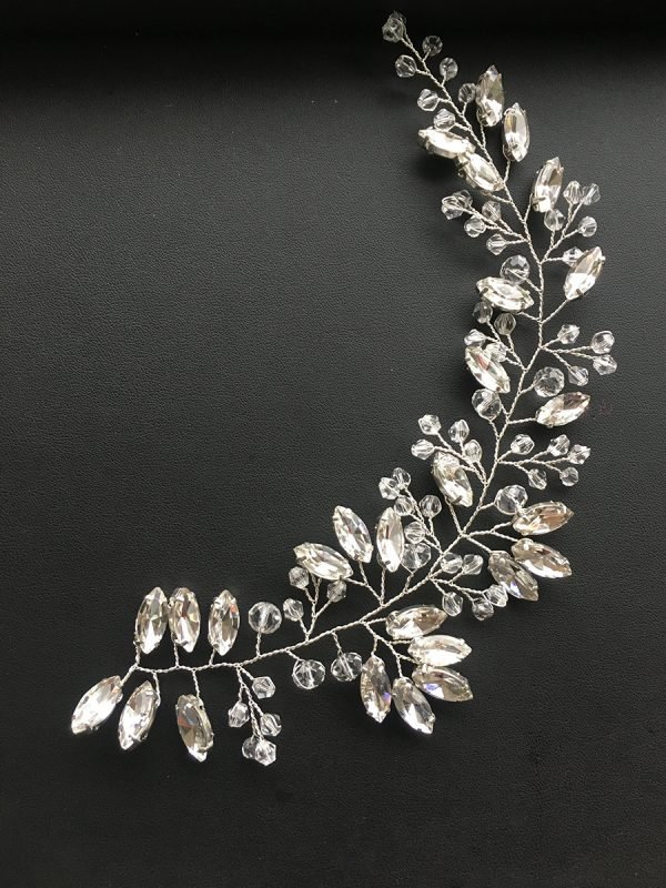 Lunar Blessing Crystal Hair Vine – White Aura Headdress for Goddess Vows and Awakening - Image 2
