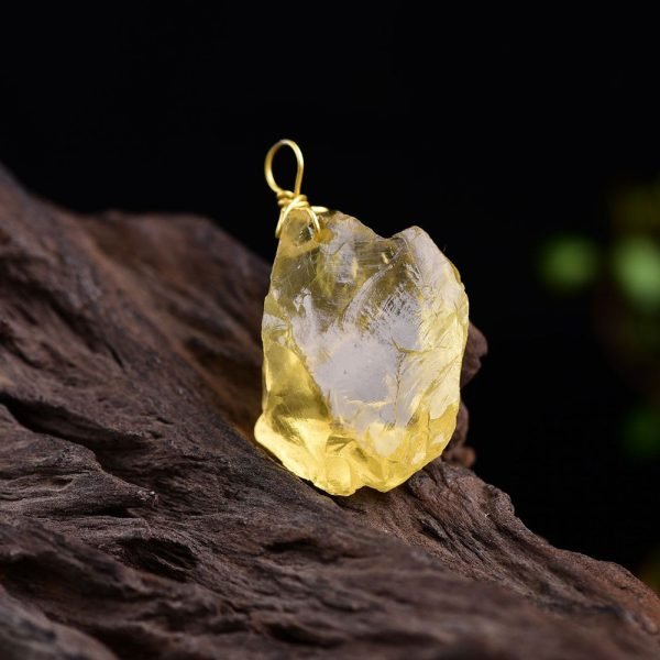 Crystal Pendant Necklace with Natural Citrine – Radiate Confidence, Energy, and Golden Warmth - Image 2