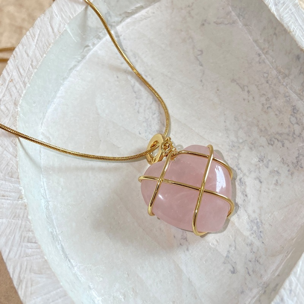 Moonlight Barbie Heart Necklace | Crystal Love Energy, Feminine Charm & Dreamy Glamour - Image 5