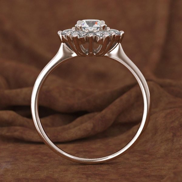 Snowflake Crystal Ring – Elegant Sparkle in Gold, Rose Gold & White Gold - Image 7