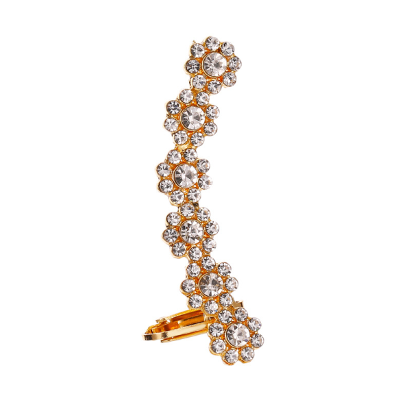 Single Crystal Ear Clip with Butterfly & Flower – Mystic Energy Jewelry for Confidence & Grace - Image 6