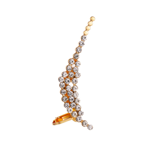 Single Crystal Ear Clip with Butterfly & Flower – Mystic Energy Jewelry for Confidence & Grace - Image 7