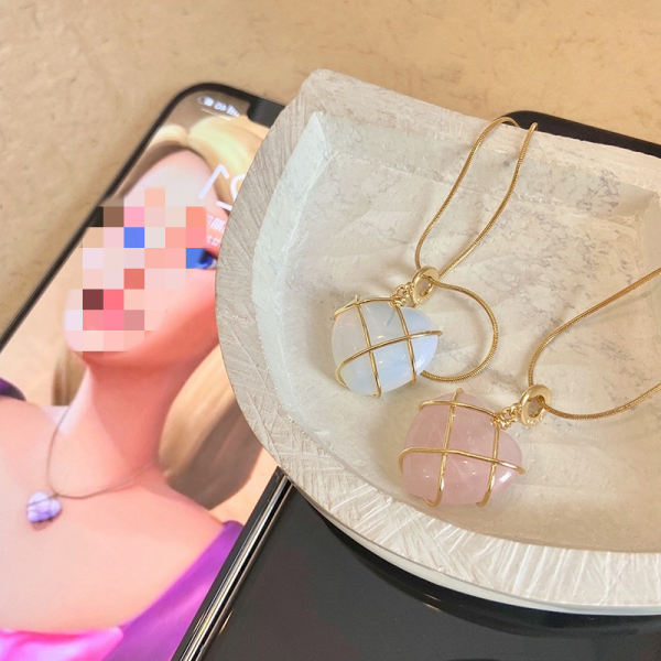 Moonlight Barbie Heart Necklace | Crystal Love Energy, Feminine Charm & Dreamy Glamour - Image 7