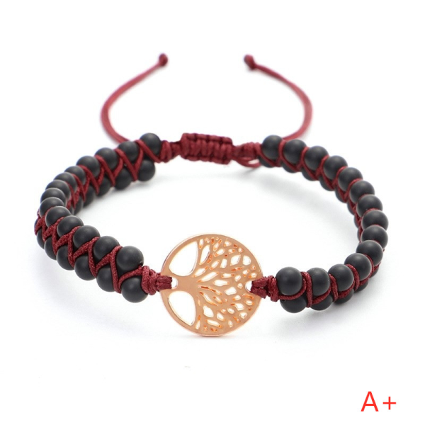 Woven Double Tree of Life Yoga Bracelet | Energy Balancing Twine & Natural Stone Elegance - Image 9