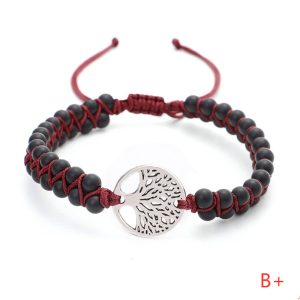 Woven Double Tree of Life Yoga Bracelet | Energy Balancing Twine & Natural Stone Elegance - Image 10