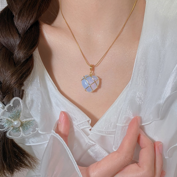 Moonlight Barbie Heart Necklace | Crystal Love Energy, Feminine Charm & Dreamy Glamour - Image 9