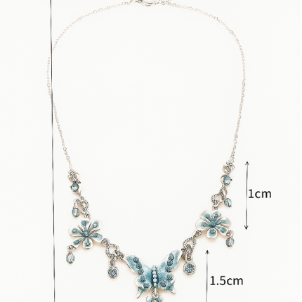 Aether Blue – Crystal Butterfly Necklace for Her | Ideal Gift of Love, Luck & Transformation