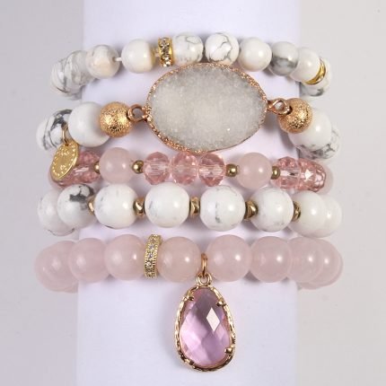 Multi-Color Crystal Stack | Natural Stone Bracelets for Self-Love & Healing